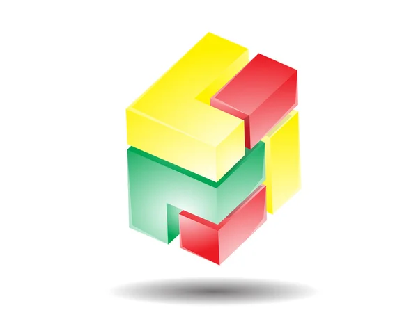 将来の技術ブロック ロゴ — ストックベクタ