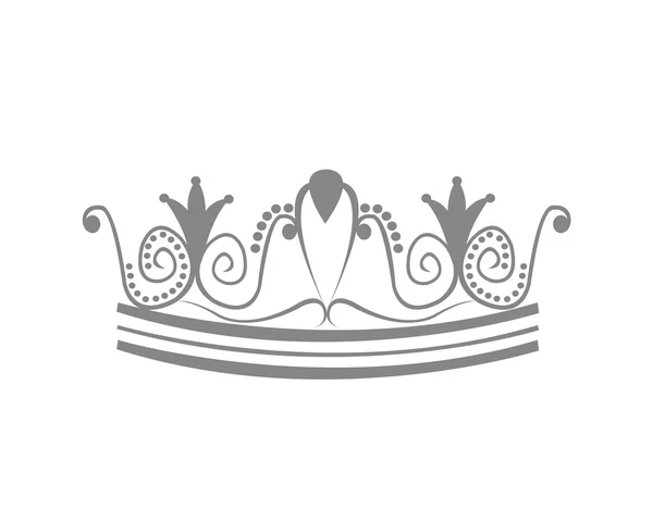Plantilla Tiara Crown Logo — Vector de stock