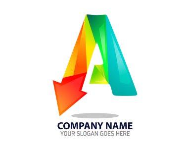 Harf A Logo Simge şablonu