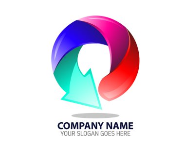 O harfi Logo Simge şablonu