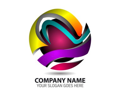 Parlak küre vektör Logo Simge şablonu