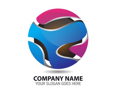 Parlak küre vektör Logo Simge şablonu