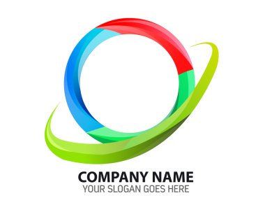 Doğal yaprak daire Logo Simge şablonu