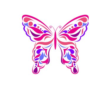 Kelebek vektör Logo Simge grafiği