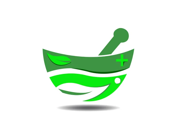 Traditional Herbal Logo Icon — Stock Vector