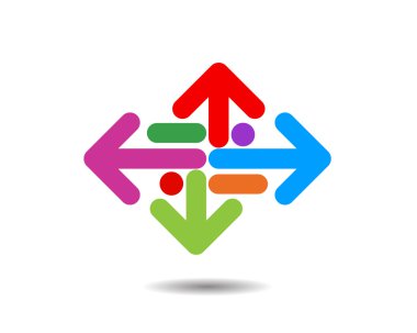 Dijital ok vektör Logo Simge