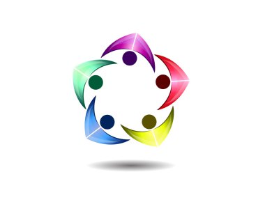 Yıldız insanlar Logo Simge