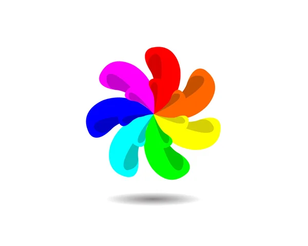 Conceito de logotipo de flor vibrante — Vetor de Stock