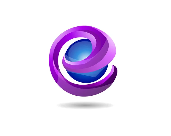 Logo Internet moderno astratto lucido — Vettoriale Stock