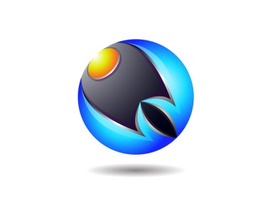 Soyut parlak Logo Simge