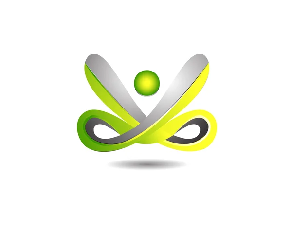 Absztrakt digitális fényes logó ikon — Stock Vector
