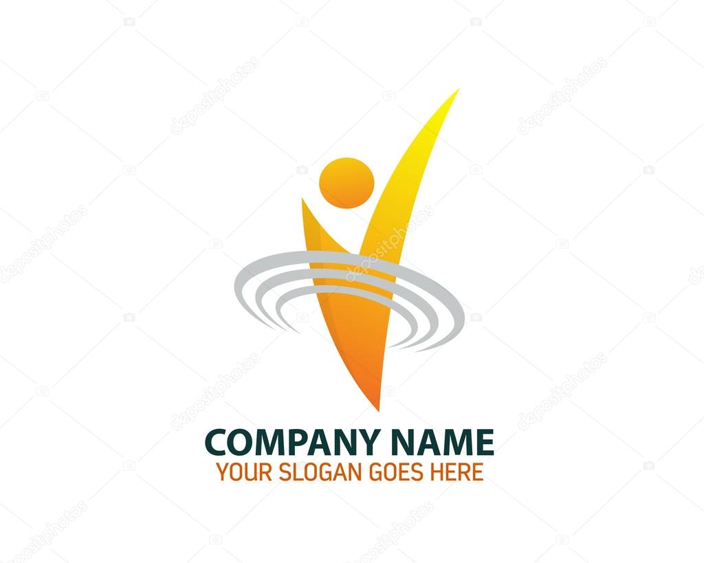 Vector Design of Human Signal Logo Icon Graphic