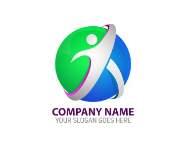 İnsan teknolojisi Logo şablonu