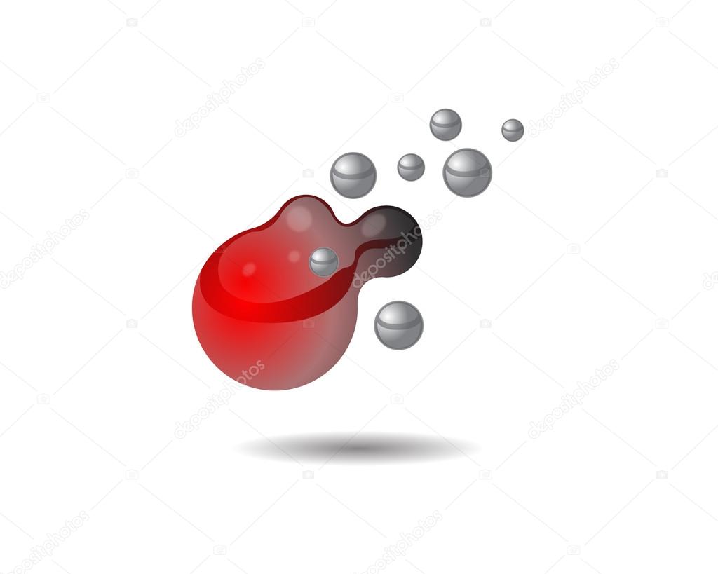 Vector Design of Metallic Liquid Logo