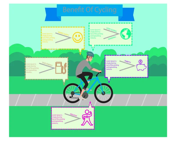 Voordeel van Infographic Design fietsen — Stockvector