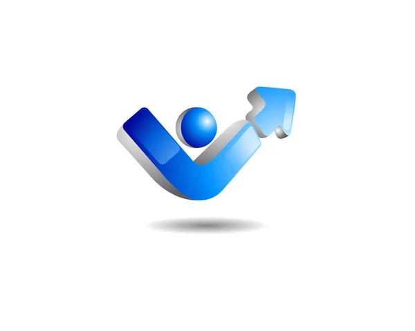 Nyíl logó ikon — Stock Vector