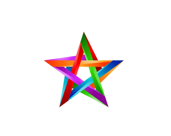 Ícone logotipo estrela — Vetor de Stock