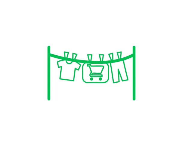 Cloth Hanger Logo — Stock Vector