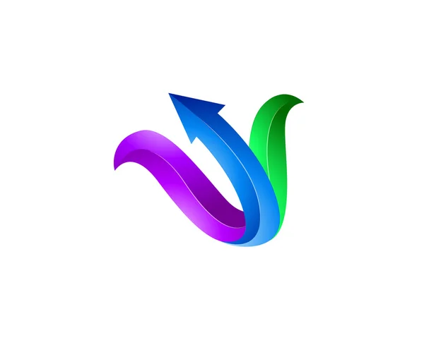 Vibrant Arrows Logo — Stock Vector