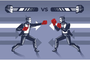 İki İş Adamı Boks Maçında Birbirlerini Şaşırtmak İçin