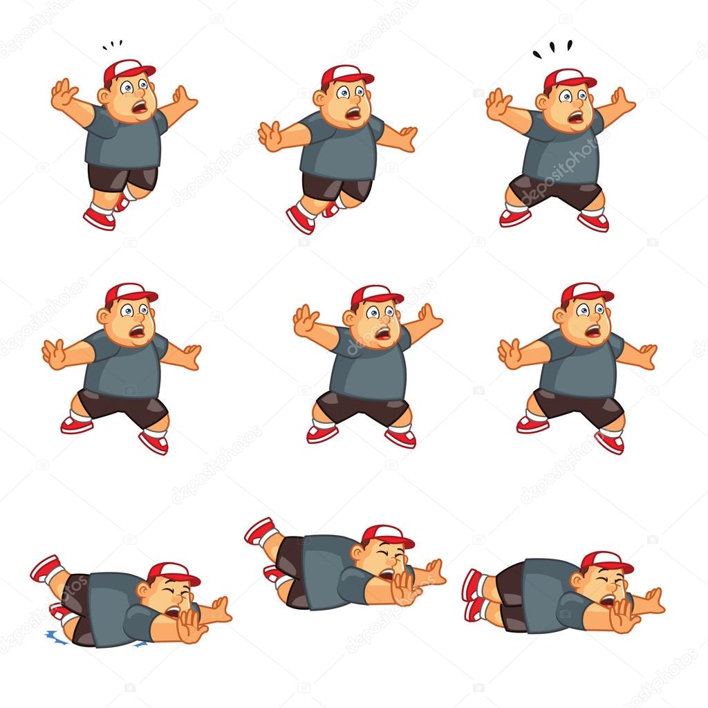 Niño gordito imágenes de stock de arte vectorial | Depositphotos