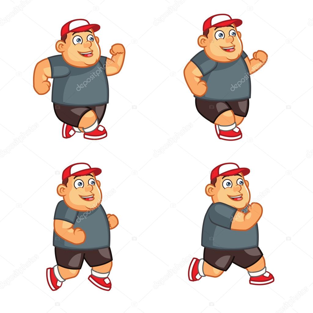 Niño gordito imágenes de stock de arte vectorial | Depositphotos