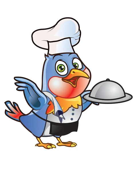 Robin ptak Chef — Wektor stockowy
