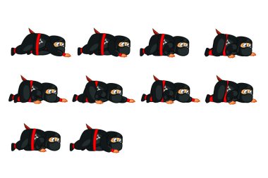 Şişman Ninja Crouching Sprite