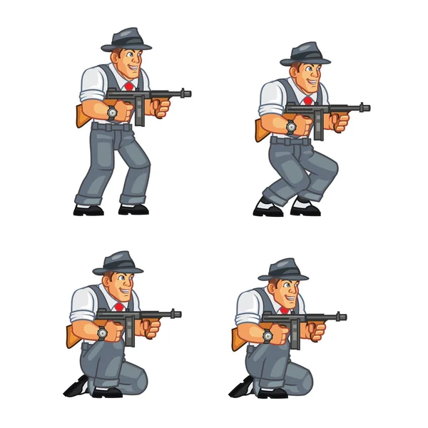 Jeu de Mobster Sprite — Image vectorielle