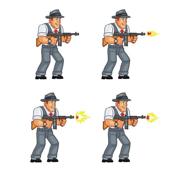 Jogo de Mobster Sprite —  Vetores de Stock