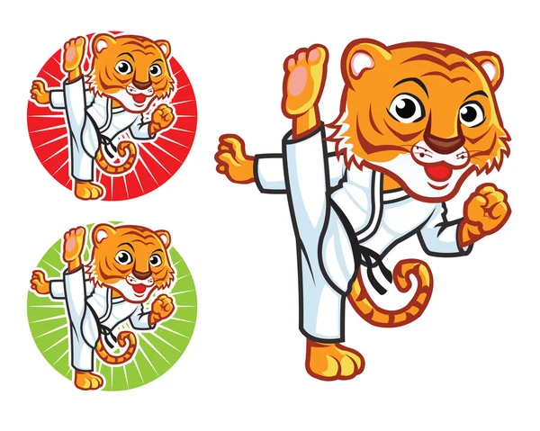 Taekwondo Tiger Royalty Free Stock Vectors