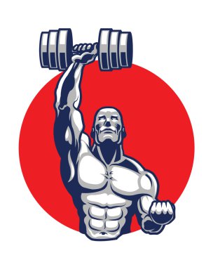 Fitness veya spor salonu Logo simge vektör çizim