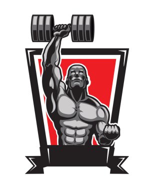 Body Builder Logo Icon clipart