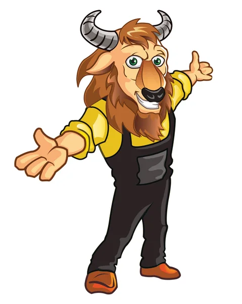 Mascote de bisonte — Vetor de Stock