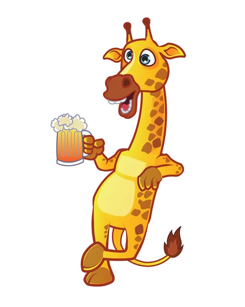 Dronken giraffe — Stockvector