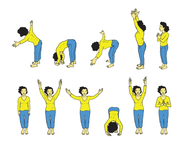 Instrucción de Yoga — Archivo Imágenes Vectoriales