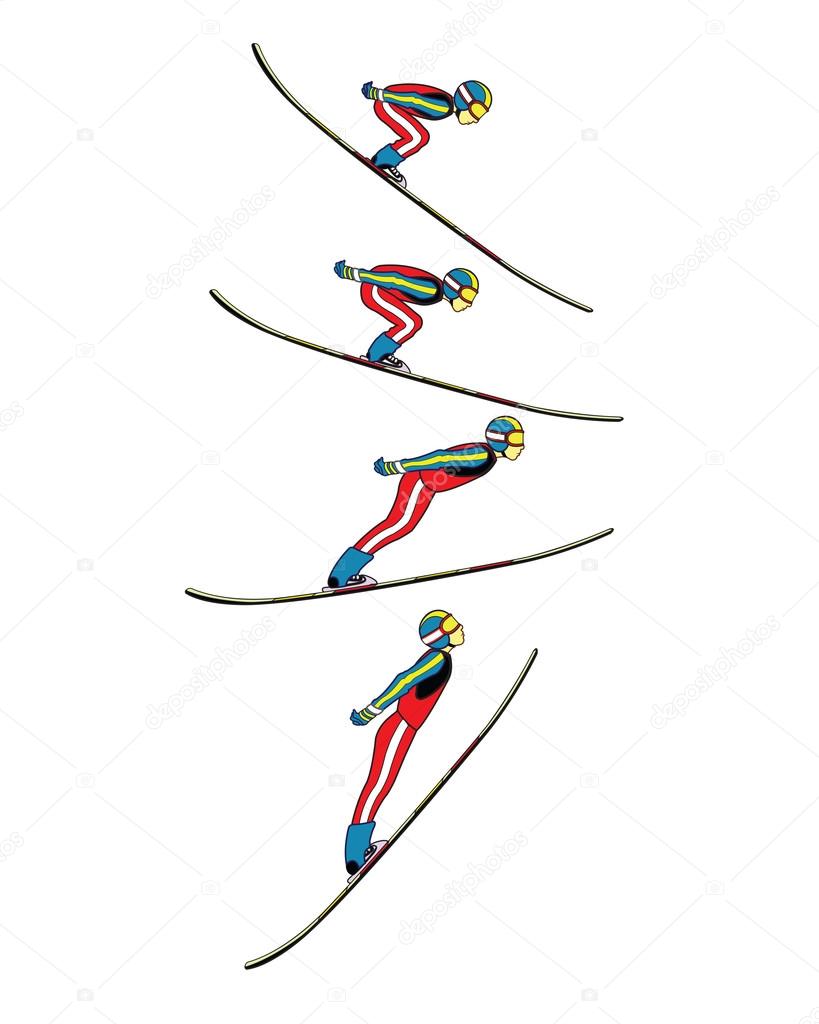 Ski Jumping Animation Sprite Stock Vector Image by ©gagu #77688104