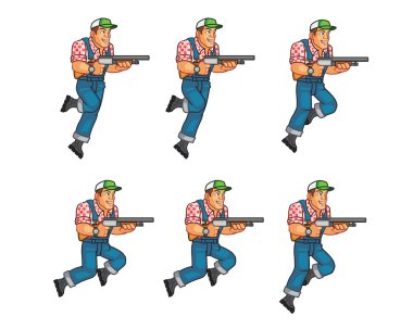 Kırmızı boyun oyun animasyon Sprite atlama