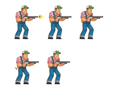 Kırmızı boyun oyun animasyon Sprite çekim