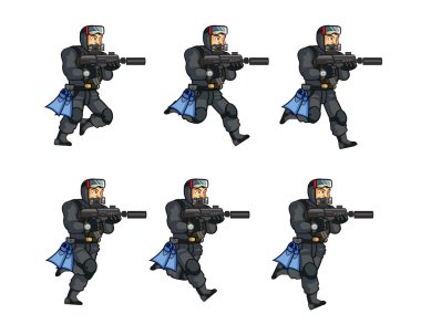 Navy Seal çalışan Sprite