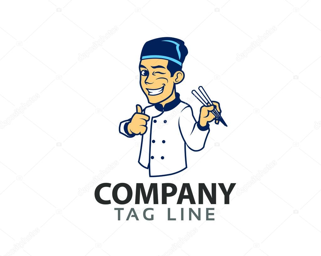 Oriental Chef Cartoon Logo Stock Vector Image by ©gagu #81431682