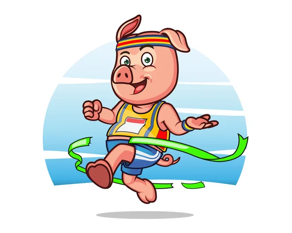 Maraton świnia — Wektor stockowy