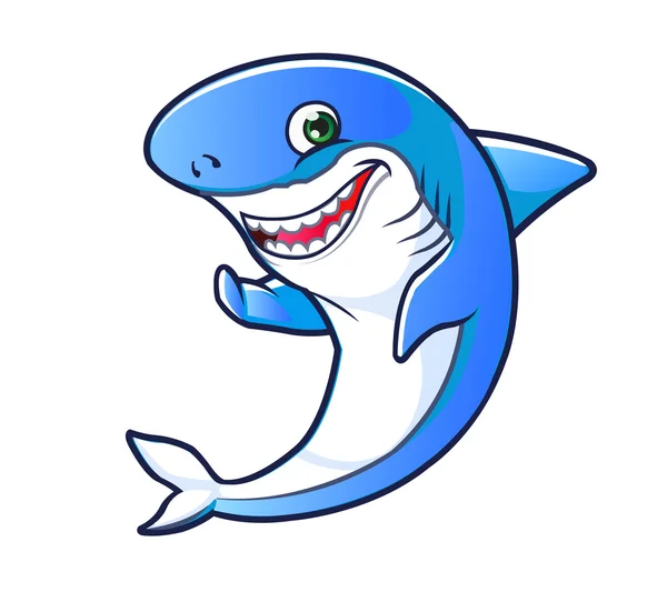 Hai-Karikatur — Stockvektor