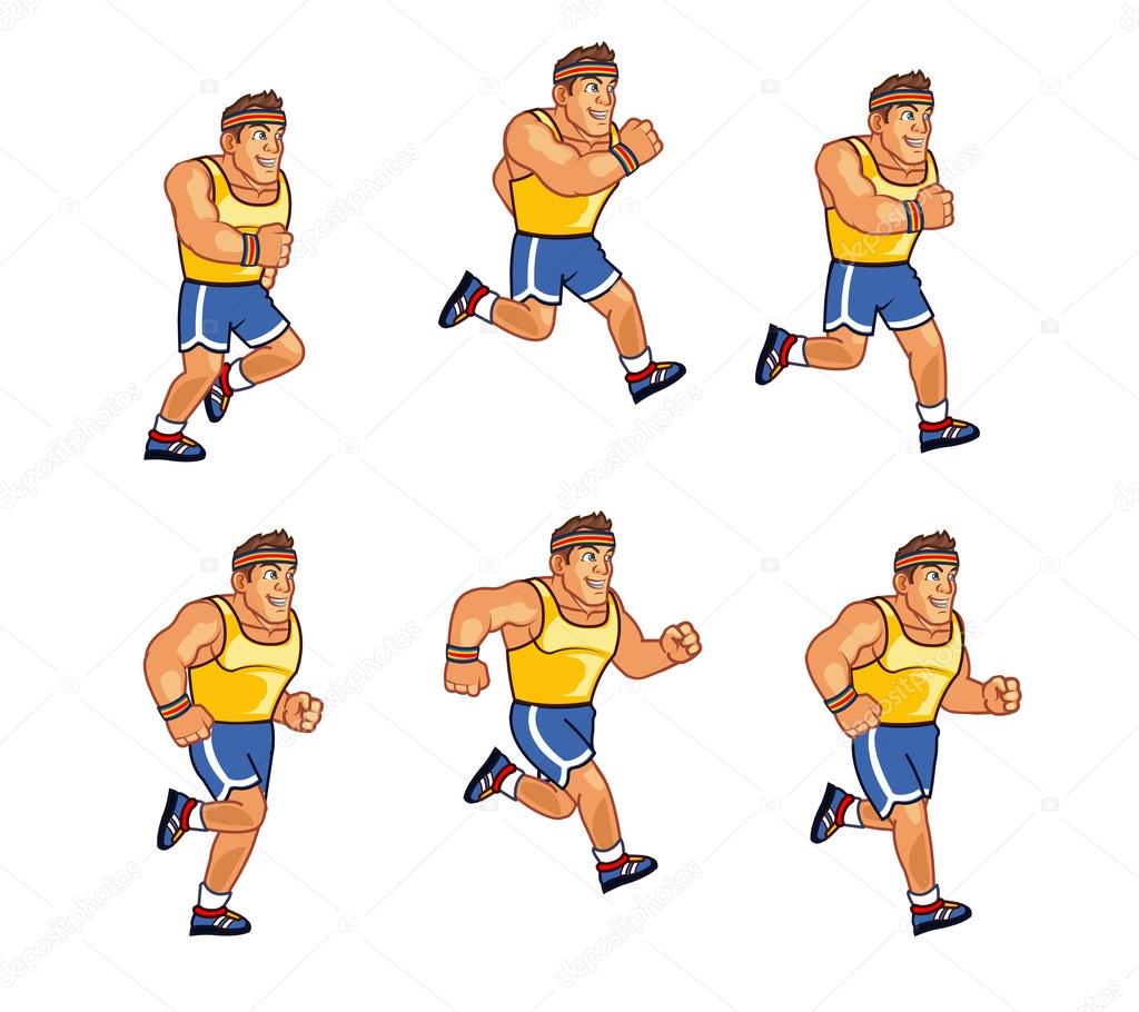 Marathon Runner Animation Sprite Stock Vector Image by ©gagu #88979804