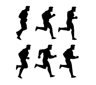 Çalışan adam siluet animasyon Sprite