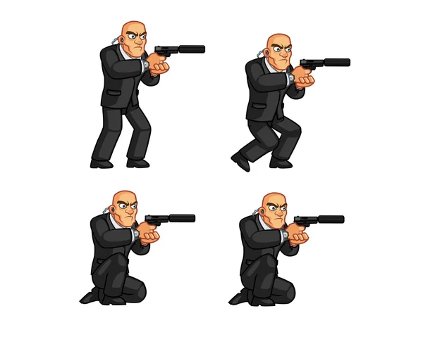 Body Guard animacji Sprite — Wektor stockowy