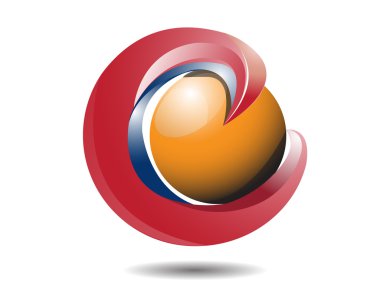 3D ok ağ teknolojisi bağlantı simgesi Logo