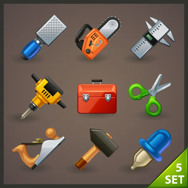 Conjunto de ícones ferramentas — Vetor de Stock