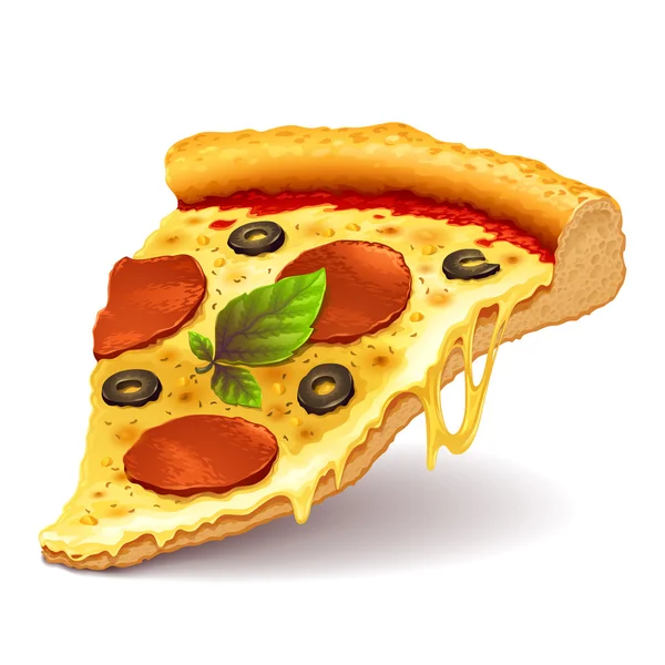 Cheesy pizza slice 스톡 일러스트레이션