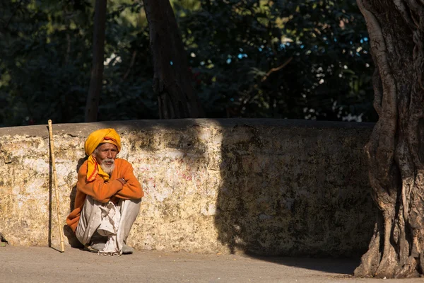 Rishikesh, Indie - Jan 01: Niezidentyfikowane sadhu baba na styczeń — Zdjęcie stockowe